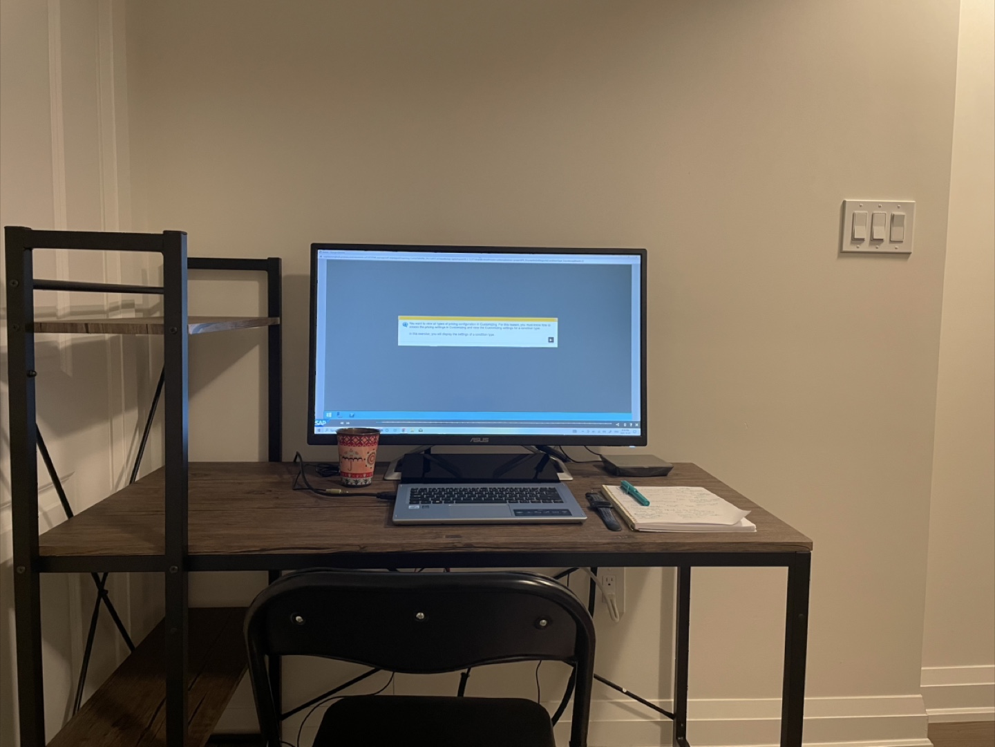 Computer Desk with Built-in Bookshelves