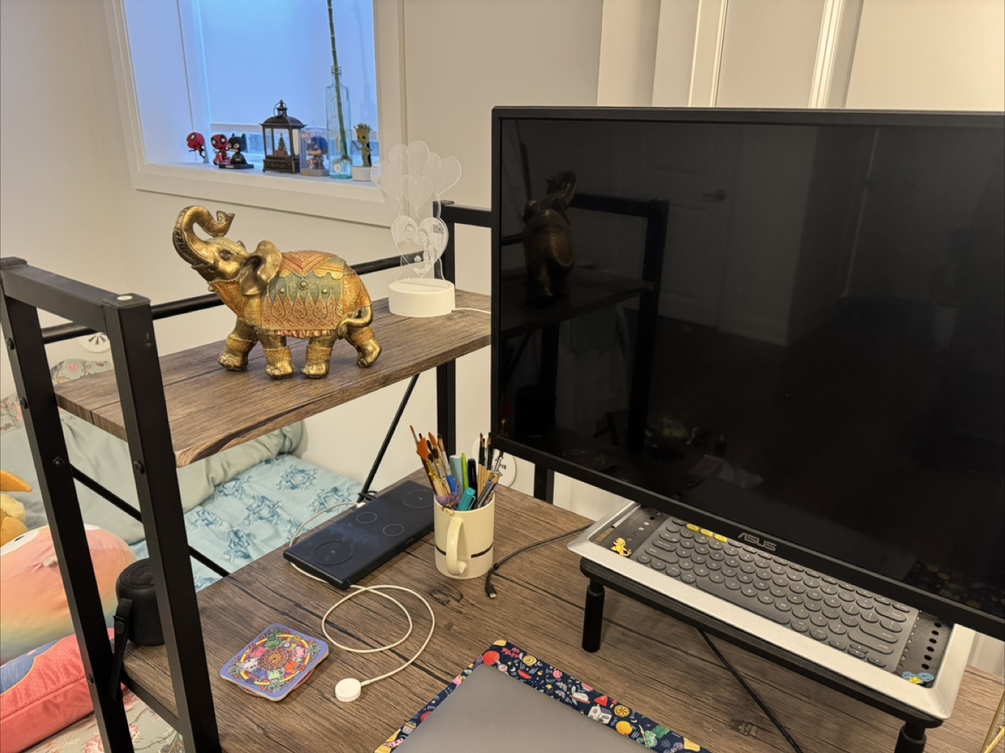 Computer Desk with Built-in Bookshelves - photo 3