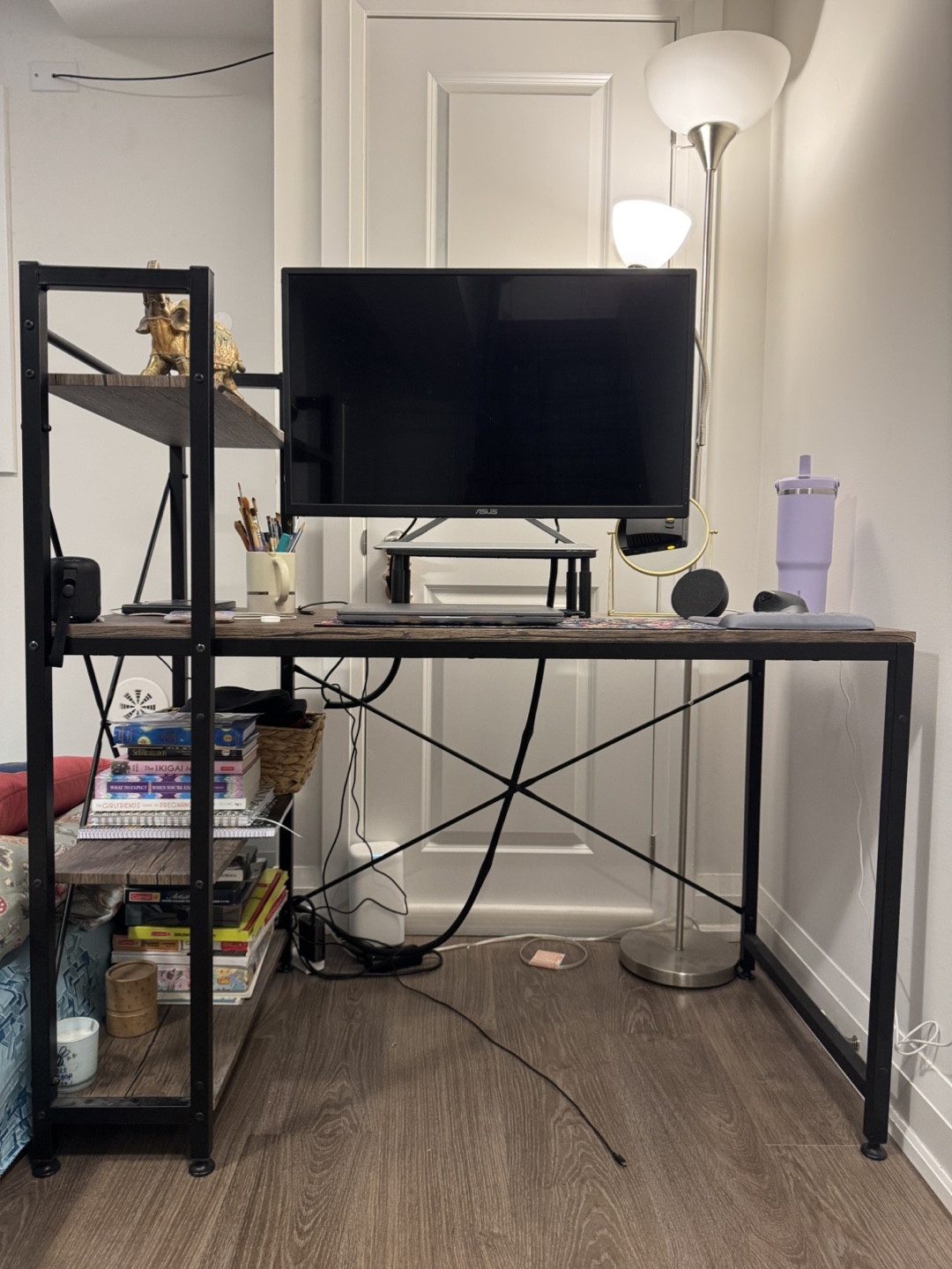 Computer Desk with Built-in Bookshelves - photo 2