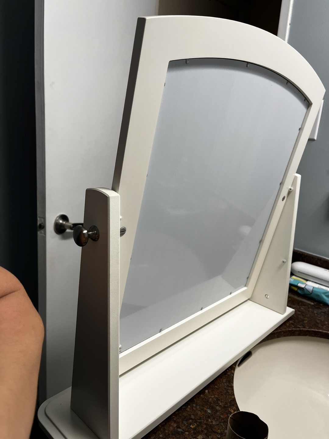 IKEA Tyssendal White Tabletop Mirror - photo 2
