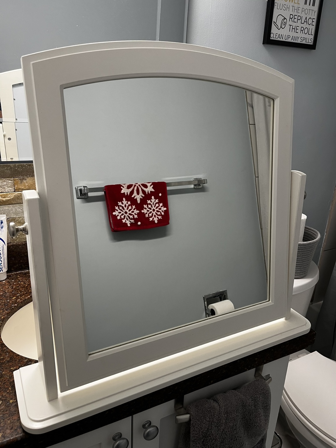 IKEA Tyssendal White Tabletop Mirror