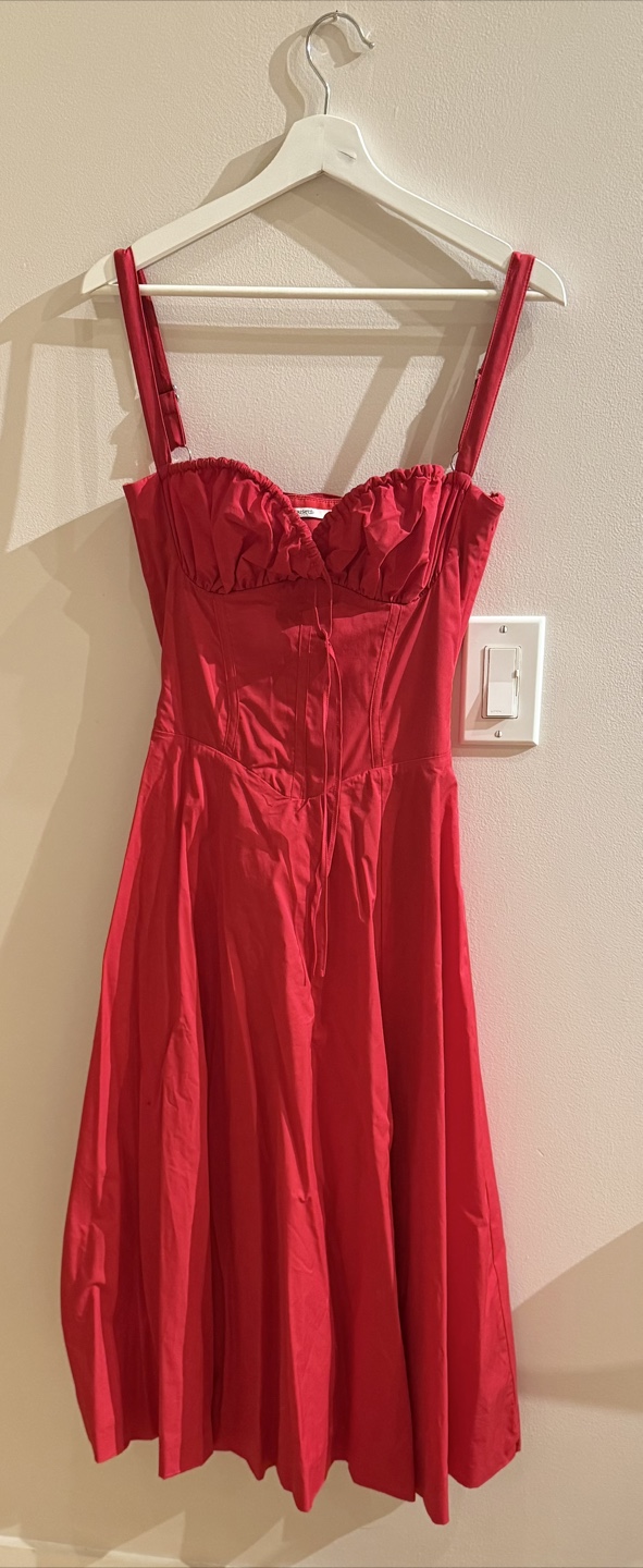 House of CB carman red Midi Dress Size Small - photo 3