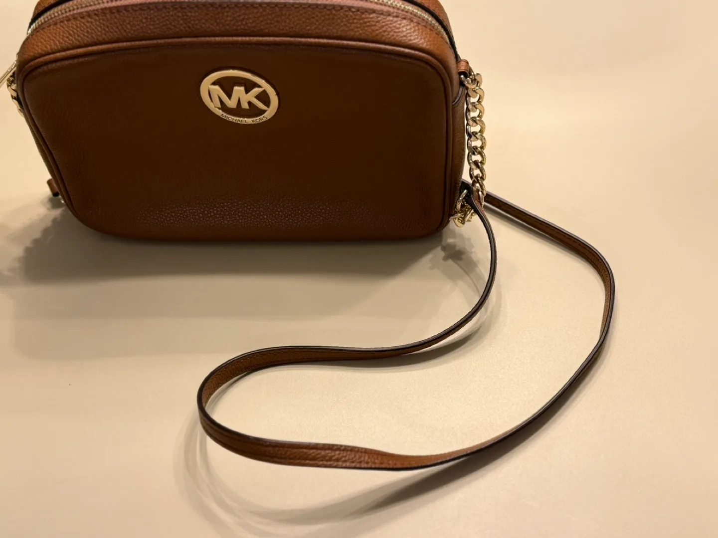 Michael Kors Brown Leather Crossbody Bag image indicator(3)