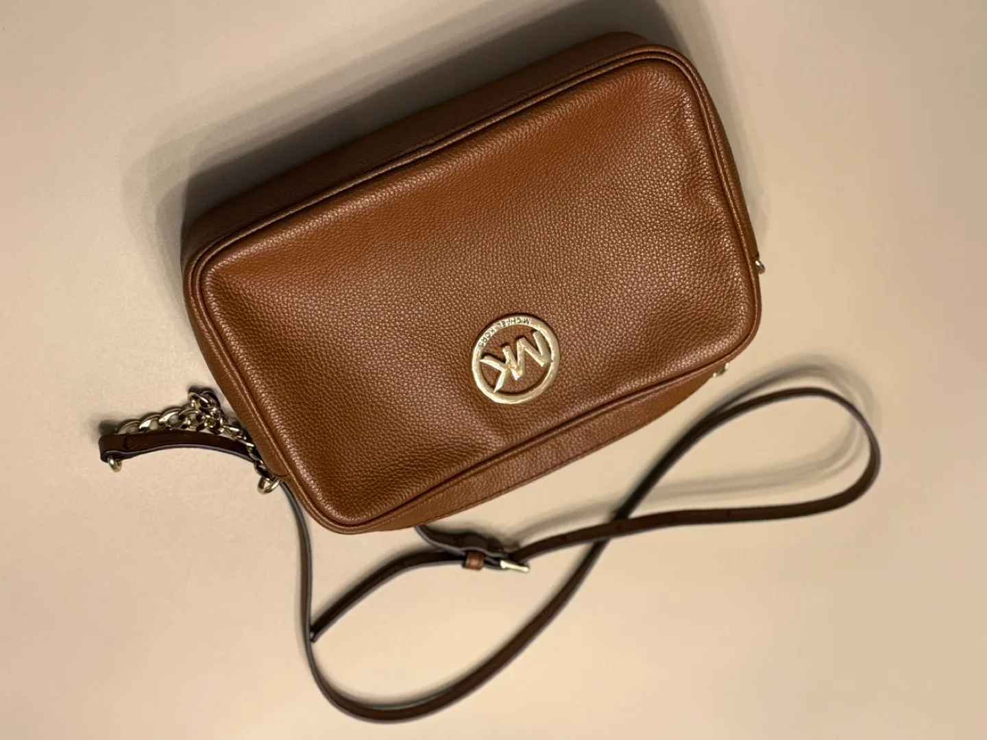 Michael Kors Brown Leather Crossbody Bag image indicator(4)