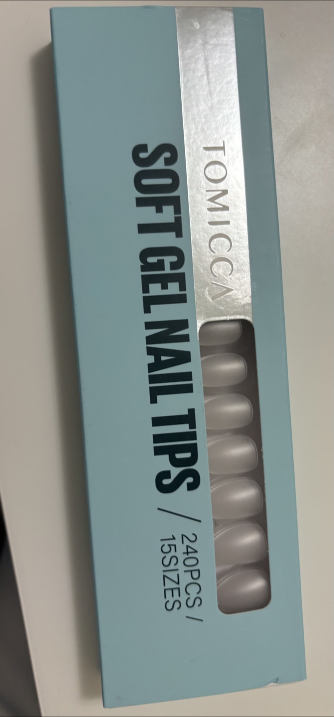 Tomicca Soft Gel Nail Tips - 240pcs/15 Sizes