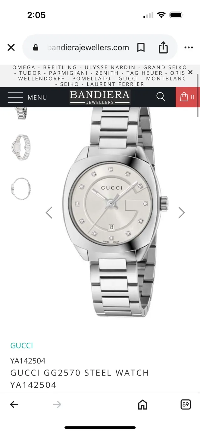 Gucci Women's Watch with diamonds, Stainless Steel Bracelet image indicator(8)
