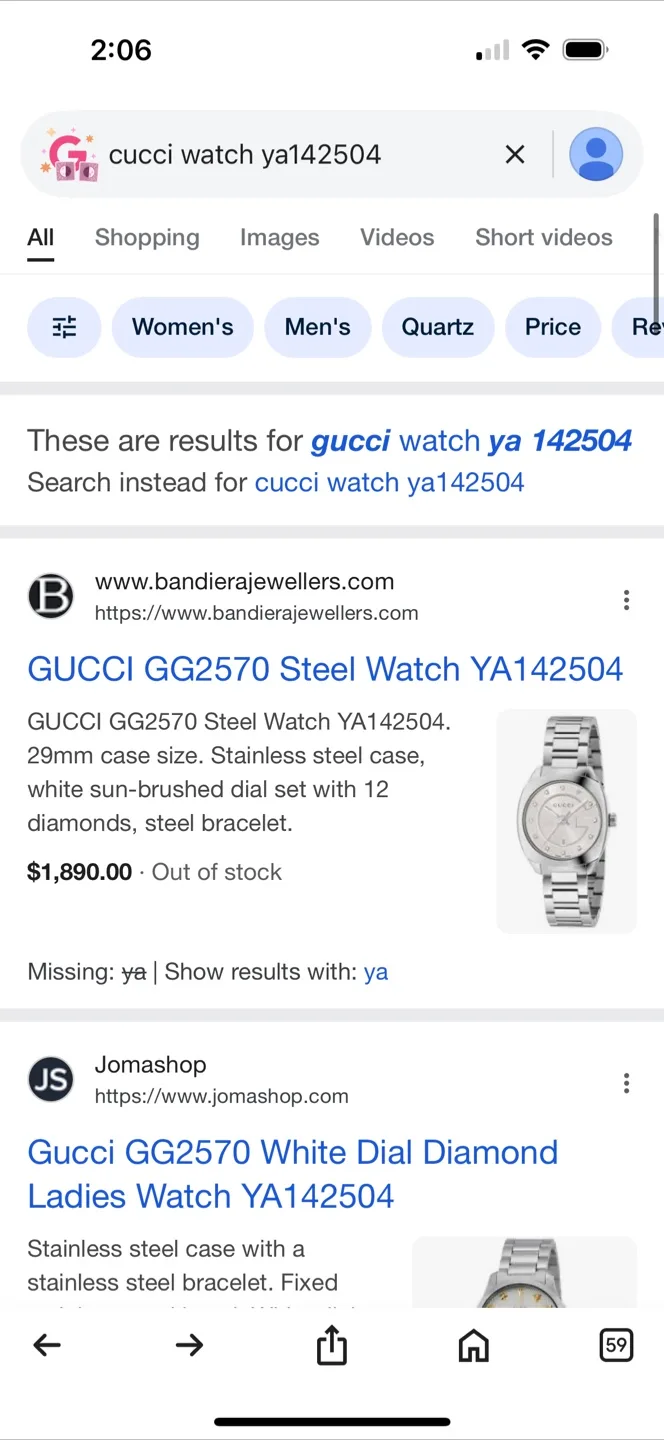 Gucci Women's Watch with diamonds, Stainless Steel Bracelet image indicator(9)