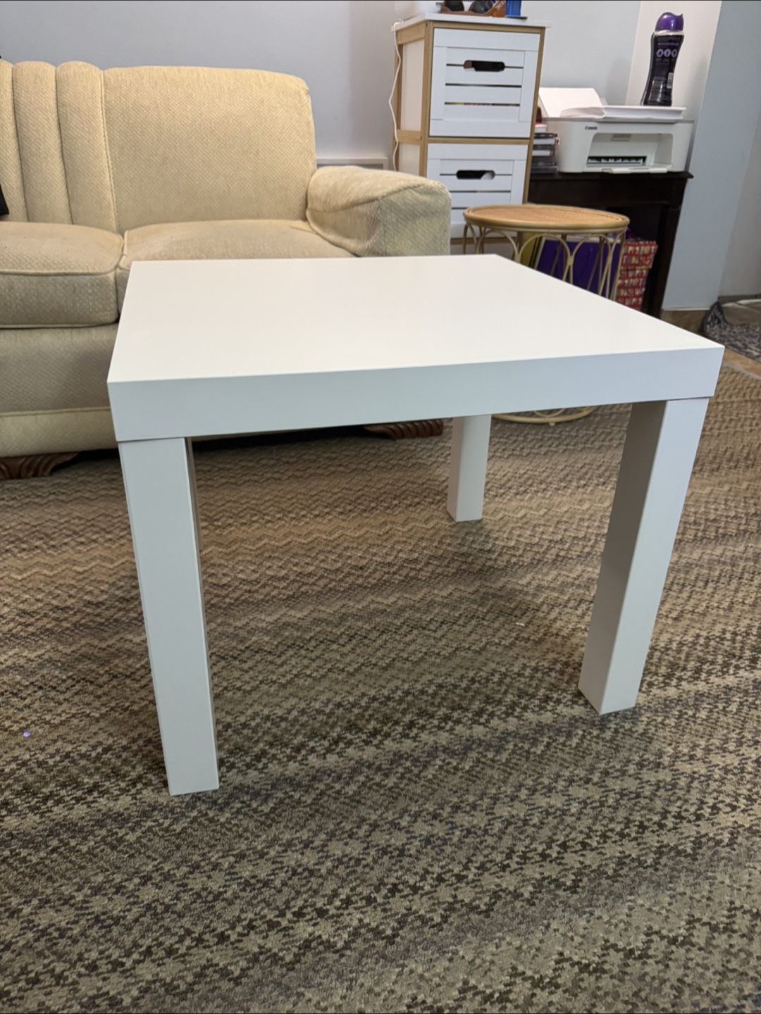 White Ikea Lack Square Coffee Table