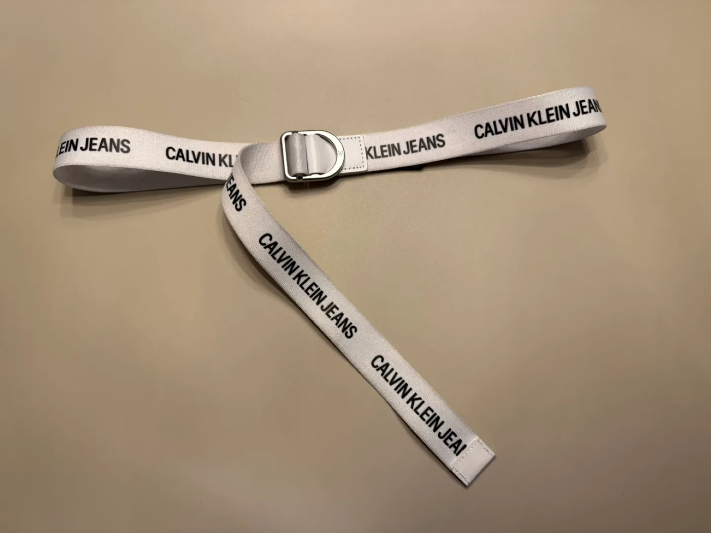 Calvin Klein Jeans White Webbing Belt thumbnail