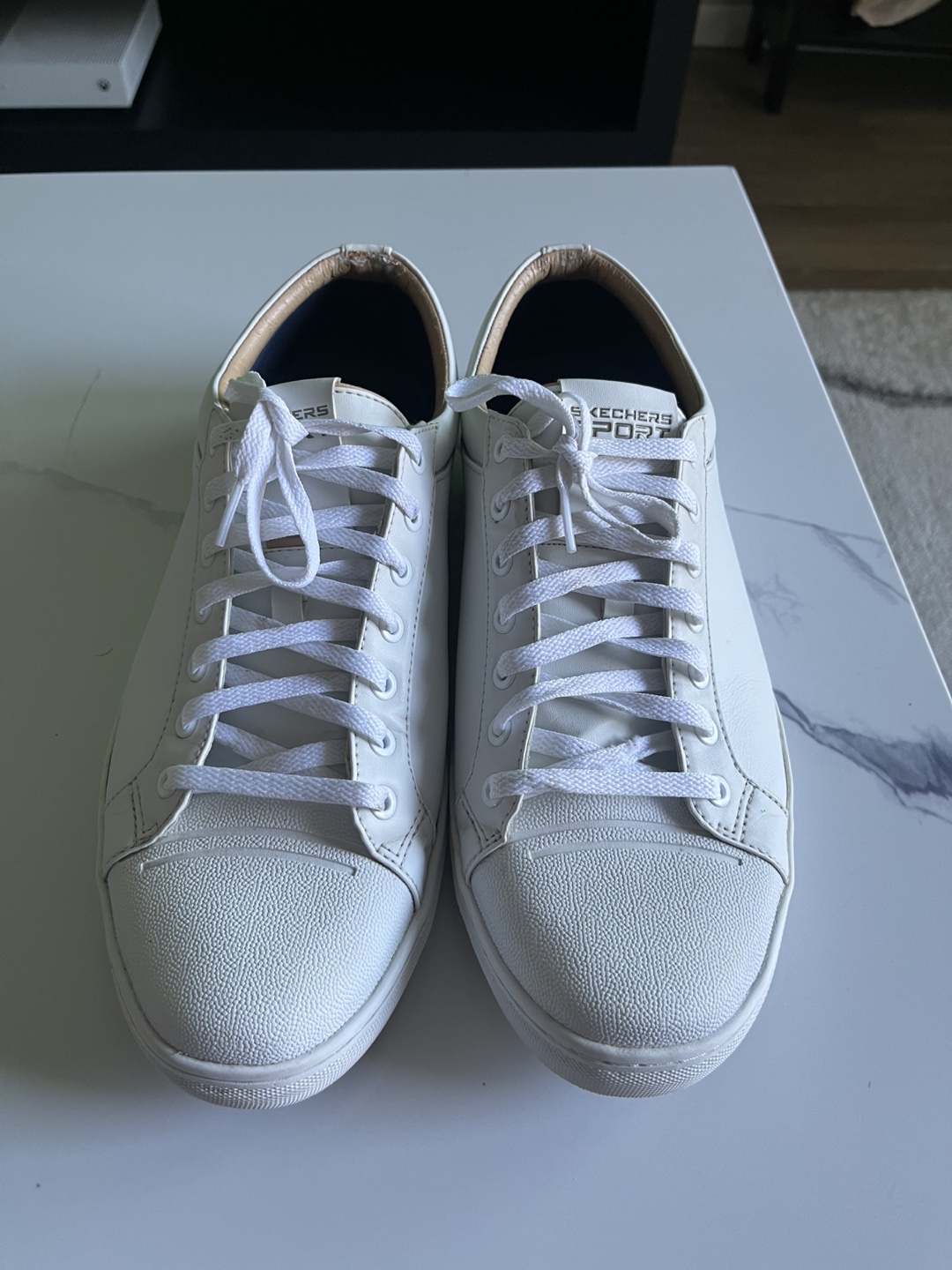 Skechers Sport White Slip-On Sneakers