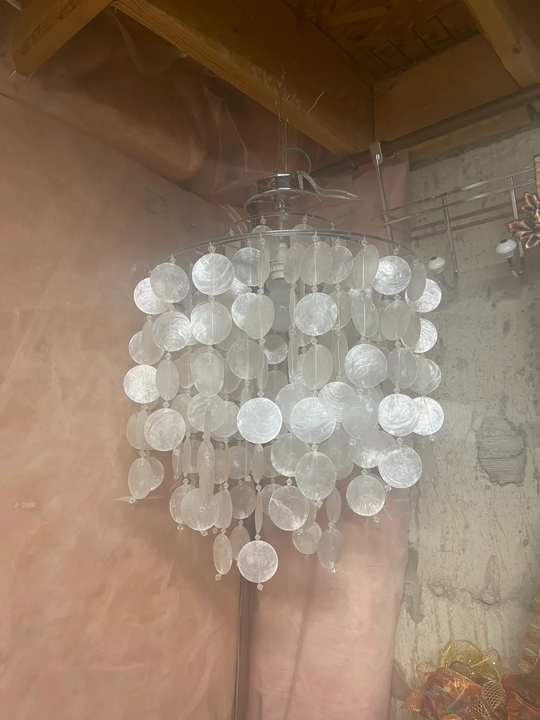 Capiz Shell Chandelier Light Fixture thumbnail