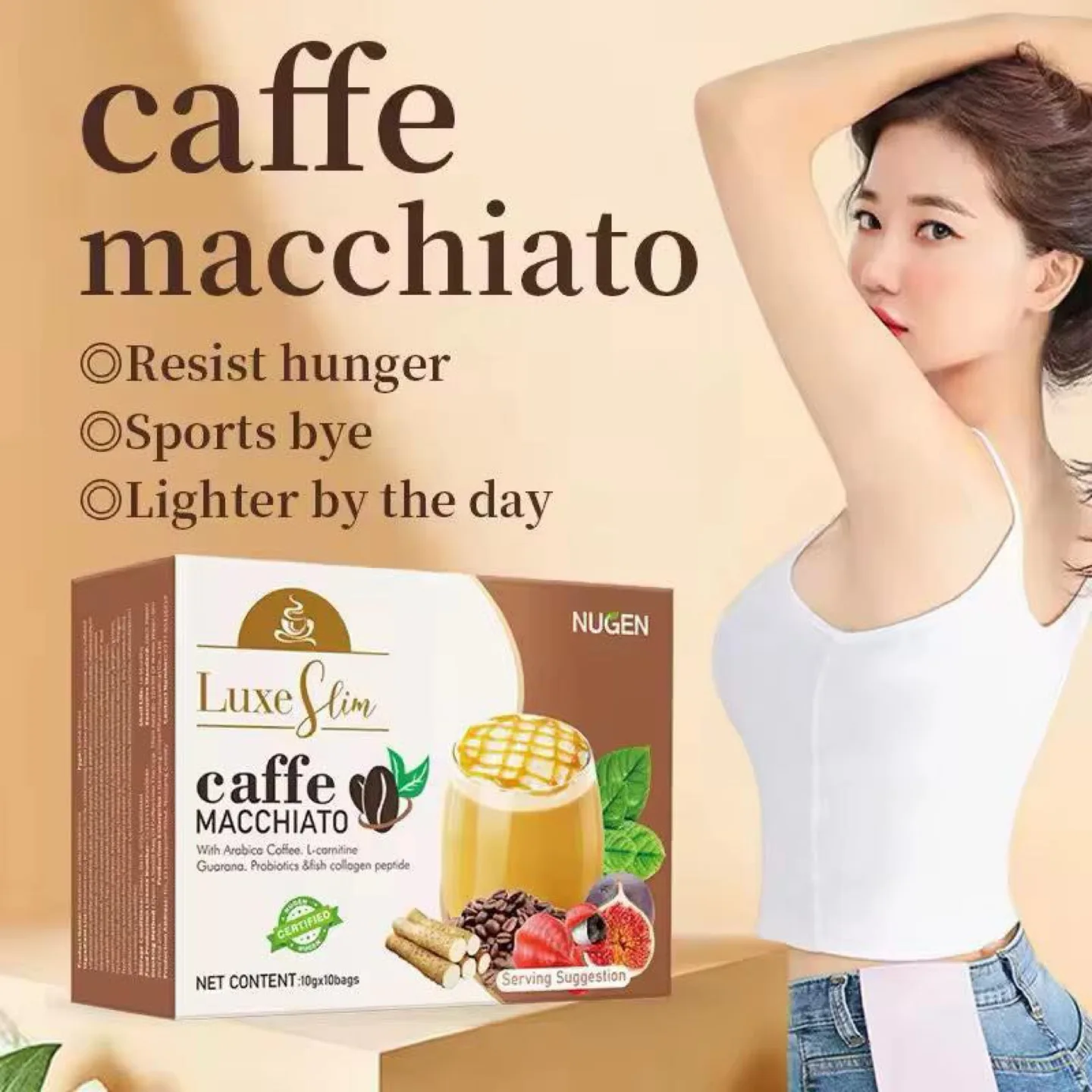 Luxe Slim Caffe Macchiato Weight Management Drink - 10 Sachets thumbnail