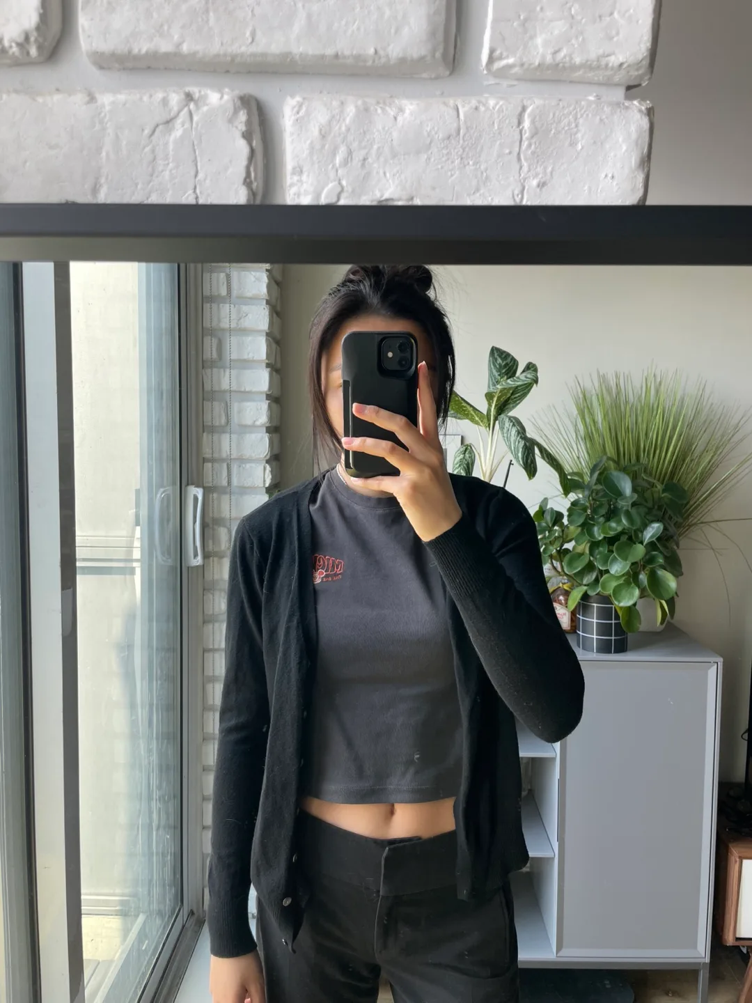 Black Knit Cardigan Sweater thumbnail