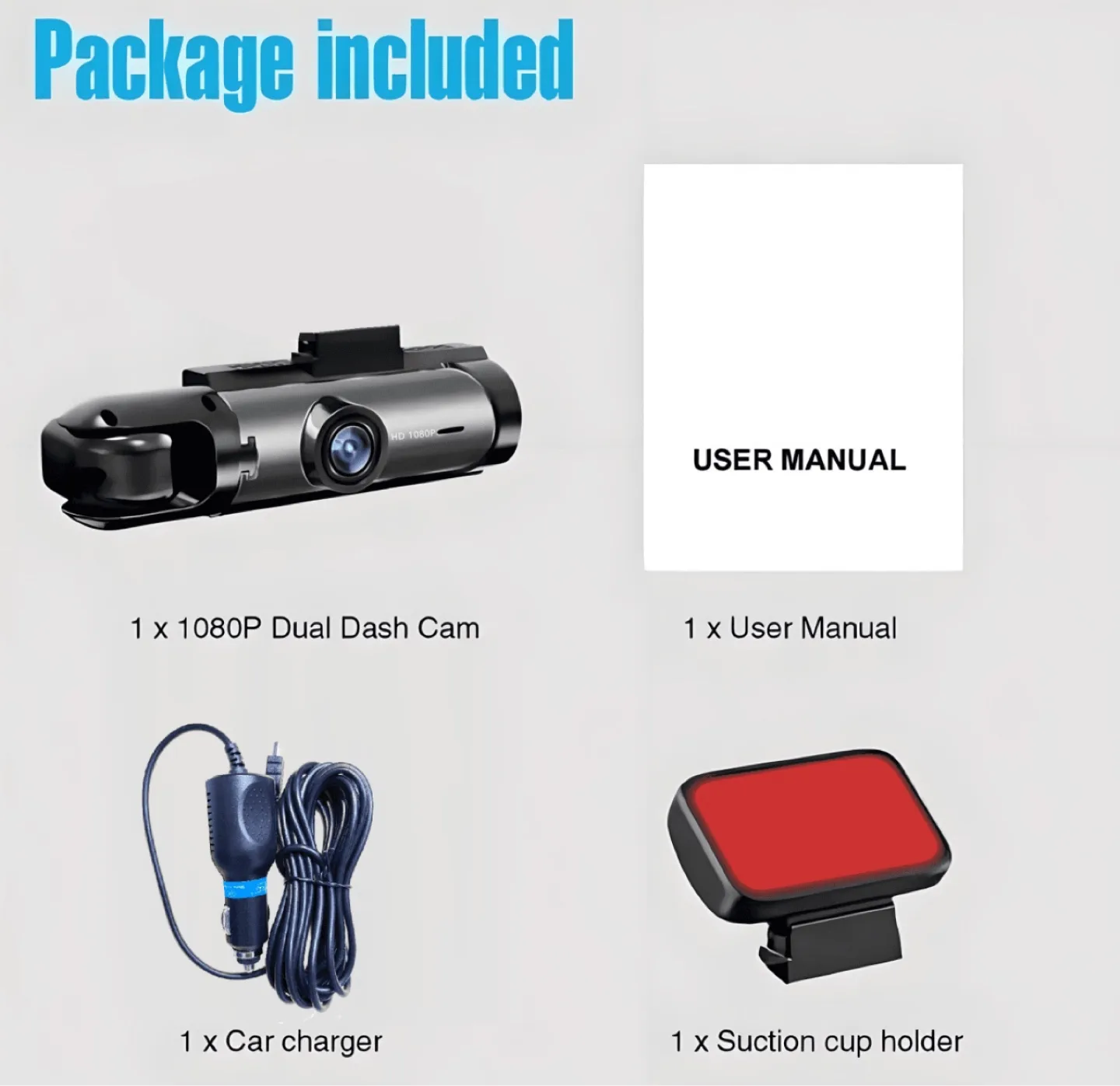 Dual Lens 1080P Dash Cam with Night Vision & Parking Monitor image indicator(8)