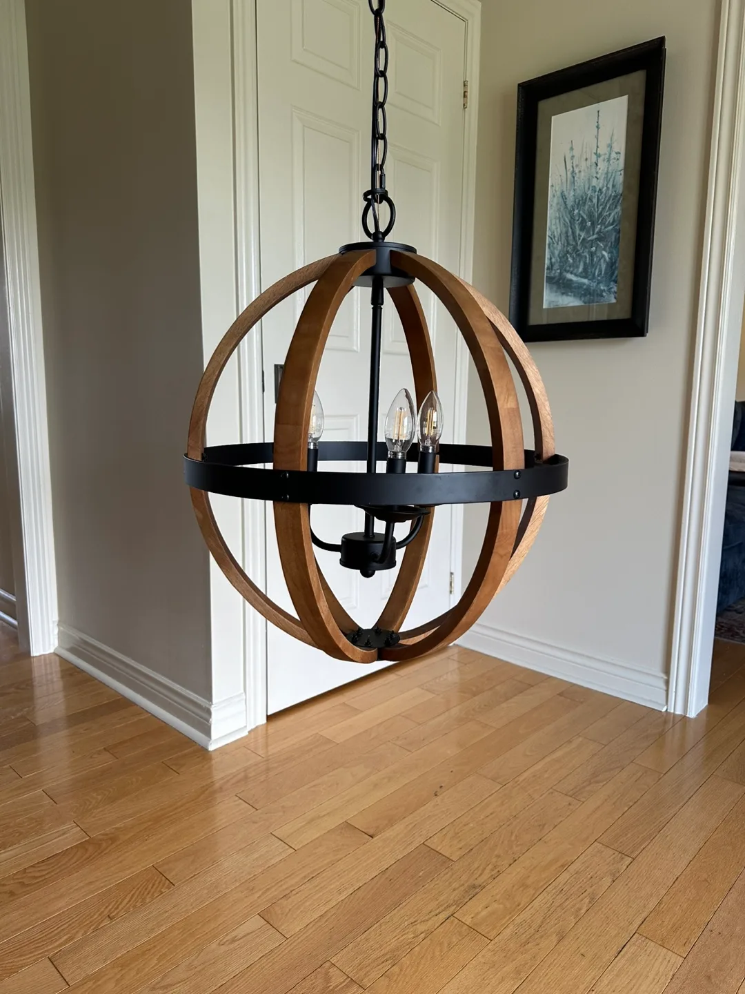 Wooden Globe Chandelier thumbnail