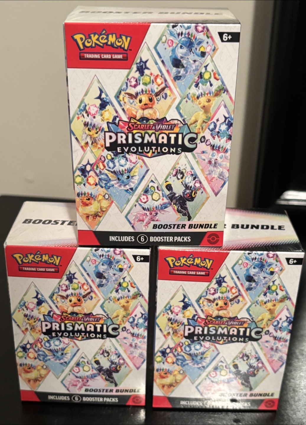 3x Pokémon Scarlet & Violet Prismatic Evolutions Booster Bundles