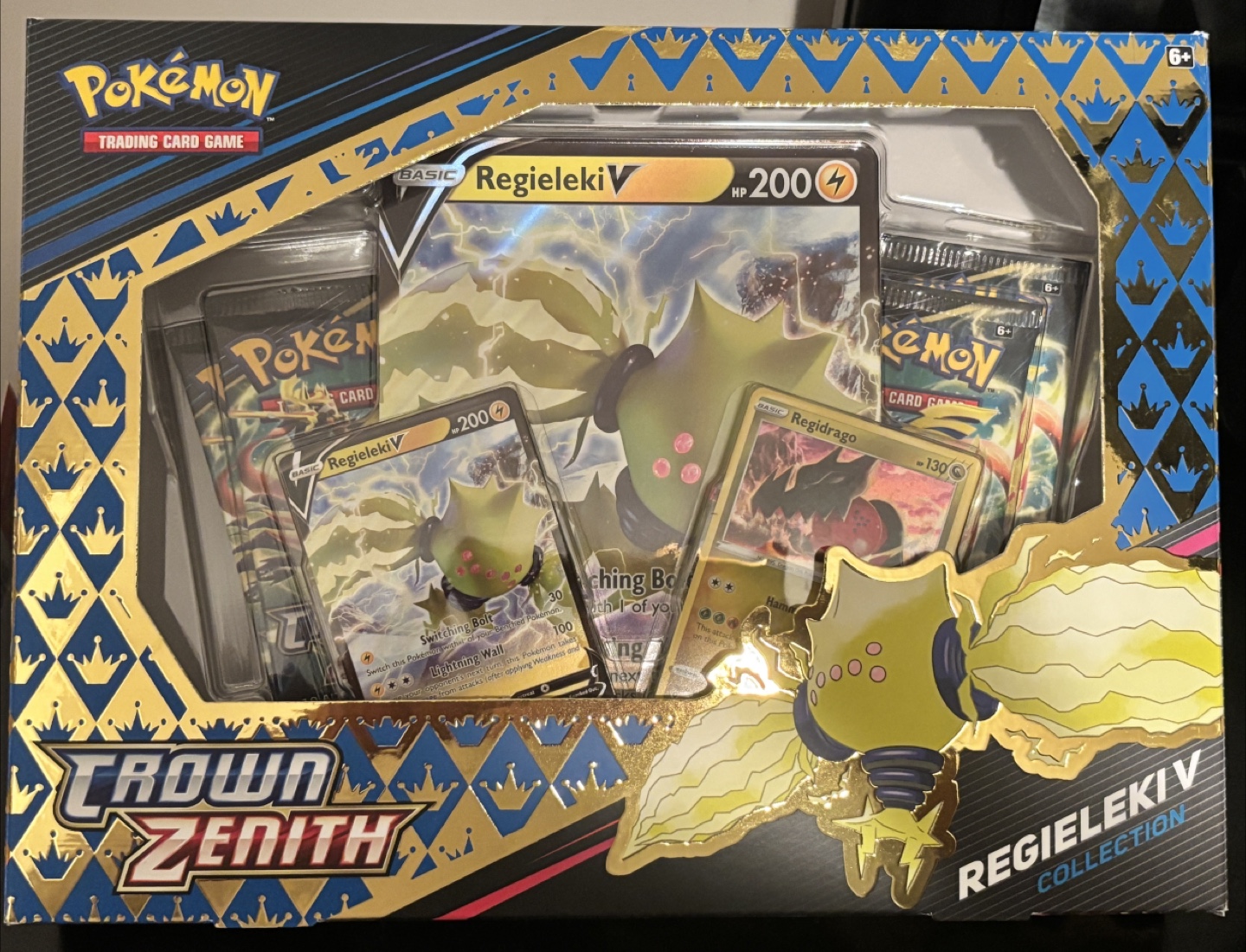Pokemon TCG: Regieleki V Collection box- Crown Zenith