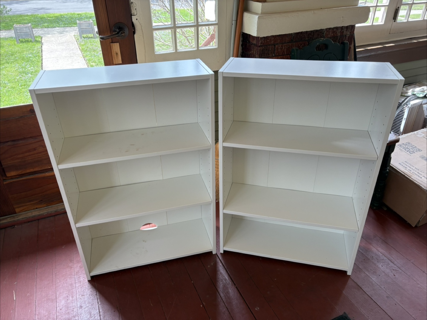 Pair of White Bookshelves