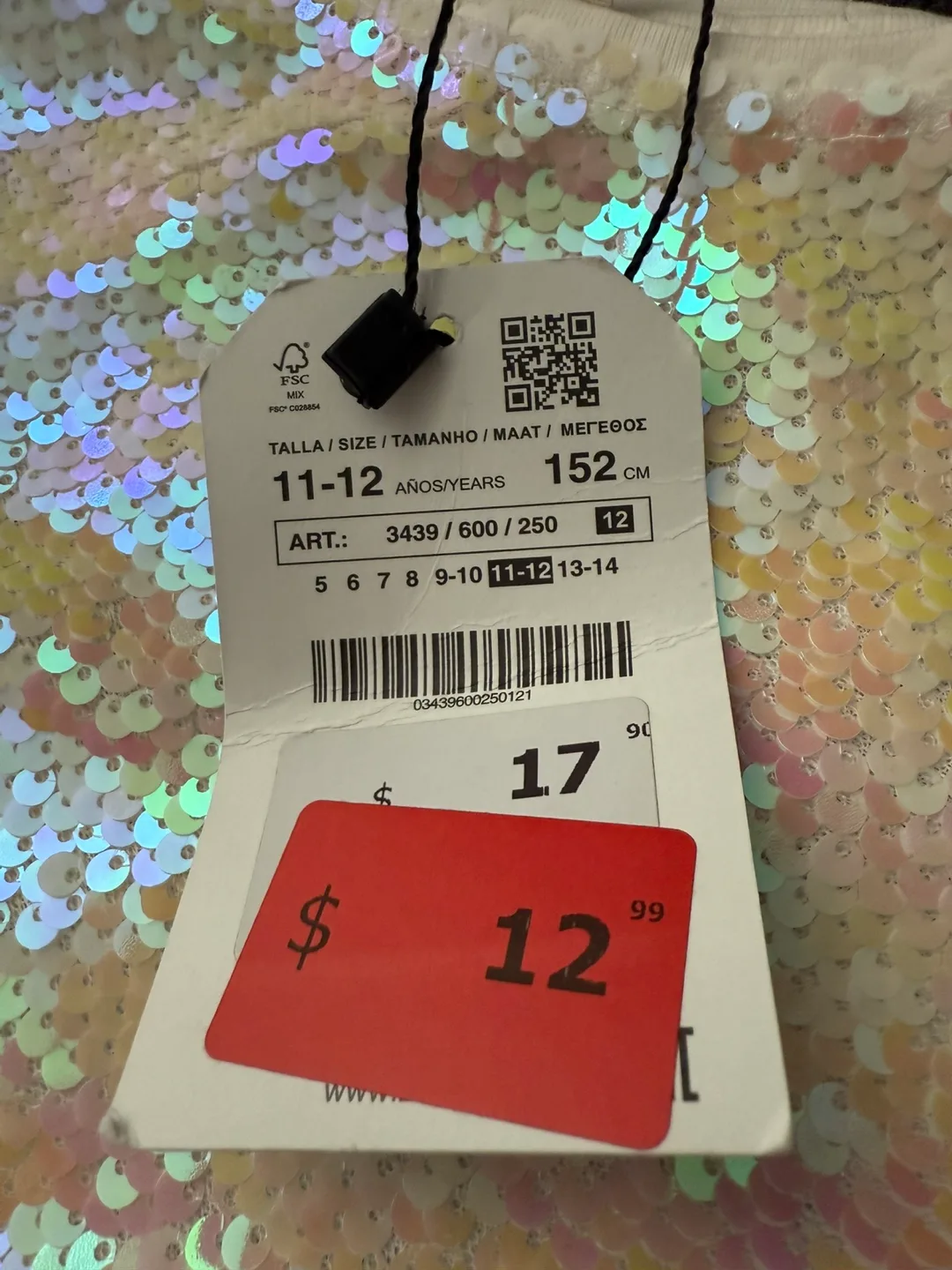 🧡Zara Girls Sequin Top Size 11-12 image indicator(3)