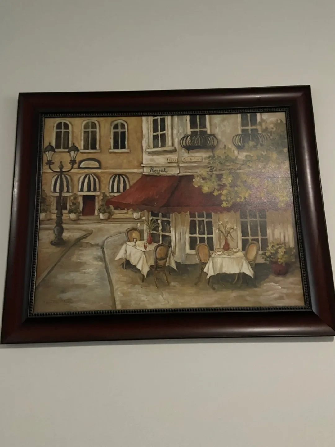 Framed Parisian Cafe Painting thumbnail