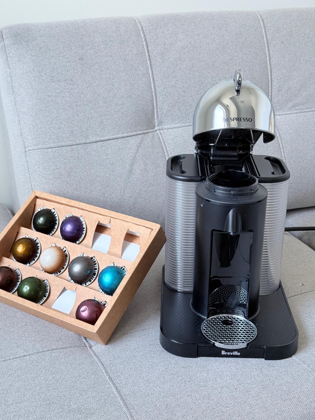 Nespresso Vertuo Coffee & Espresso Machine by Breville, Chrome - photo 3