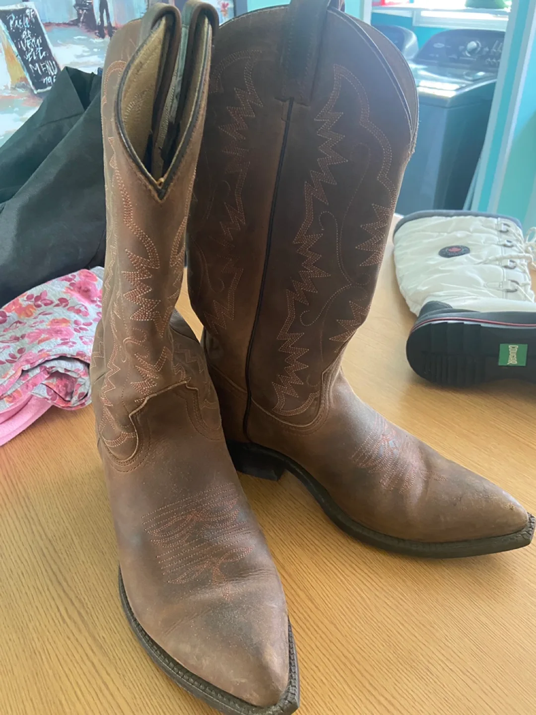Brown Leather Cowboy Boots thumbnail