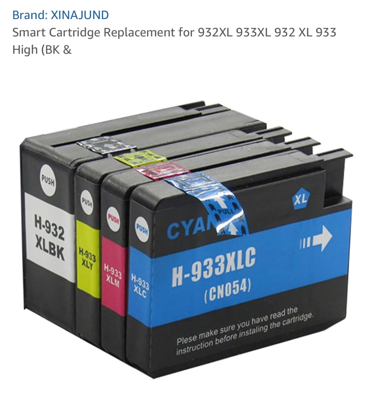 XINAJUND Smart Cartridge Replacement for 932XL 933XL Printers thumbnail