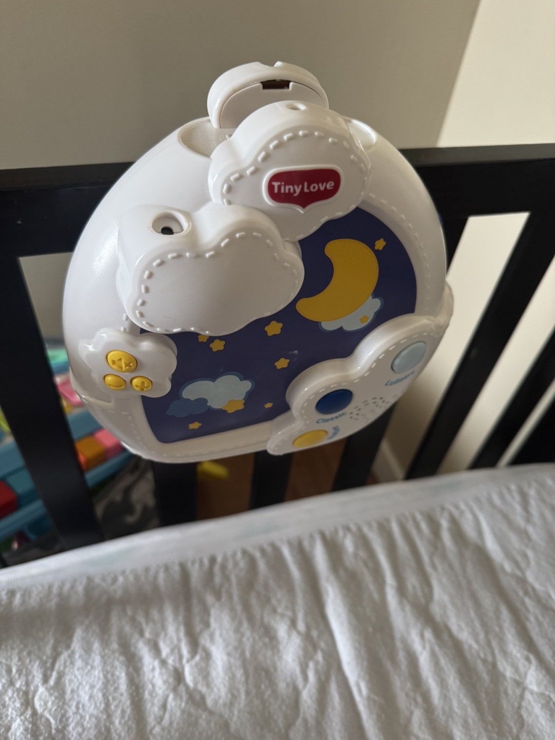 Dark Brown Baby Crib with Tiny Love Soother - photo 2