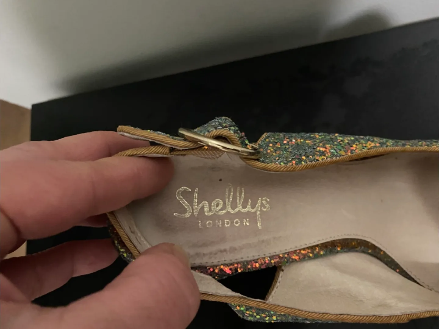 Shellys London Chester Slingback Glitter Pumps image indicator(6)