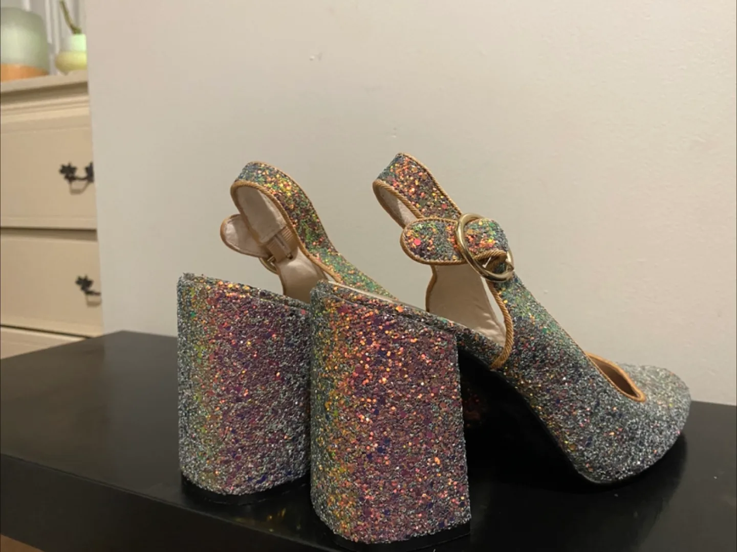Shellys London Chester Slingback Glitter Pumps image indicator(2)