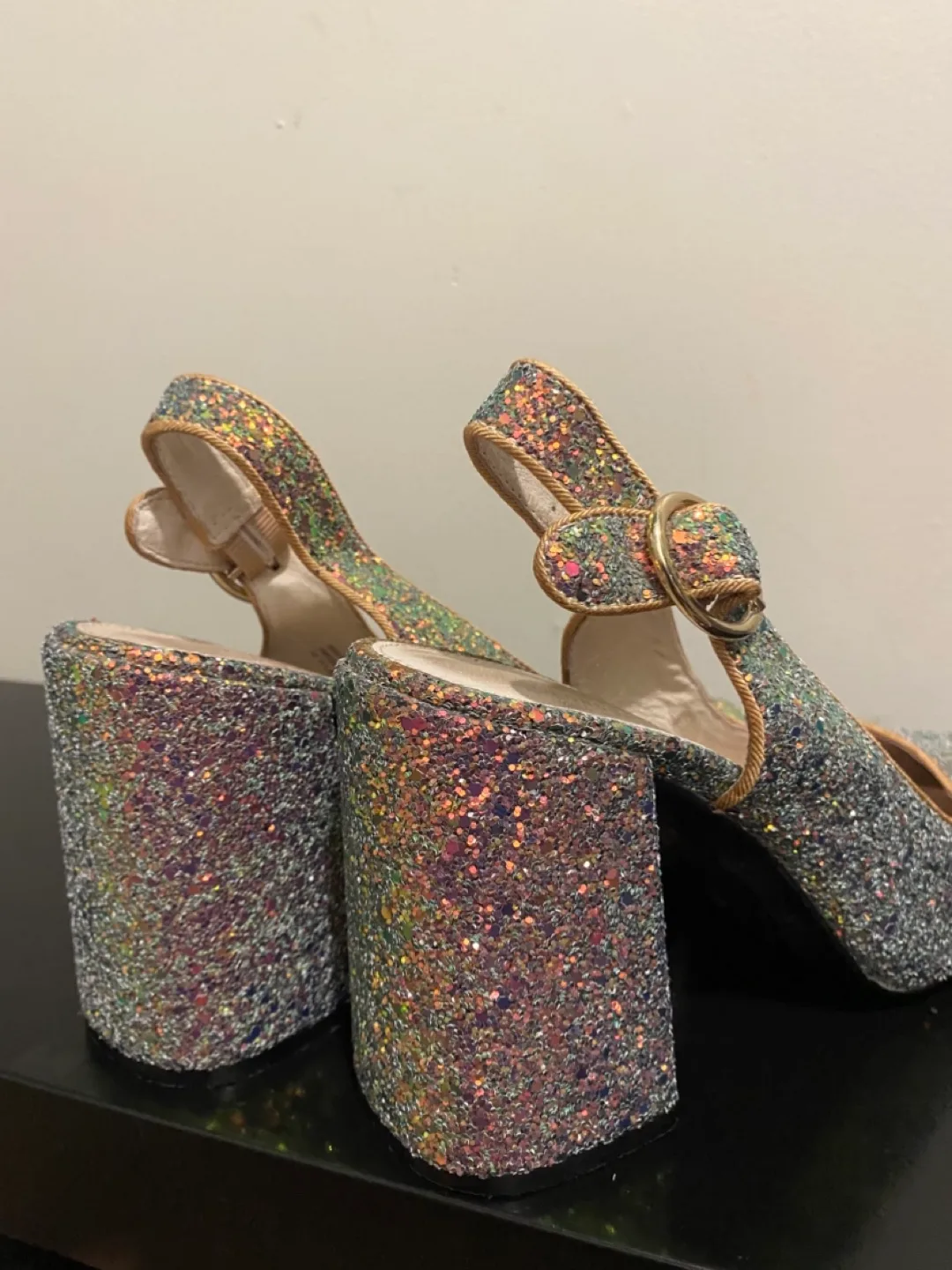 Shellys London Chester Slingback Glitter Pumps image indicator(3)