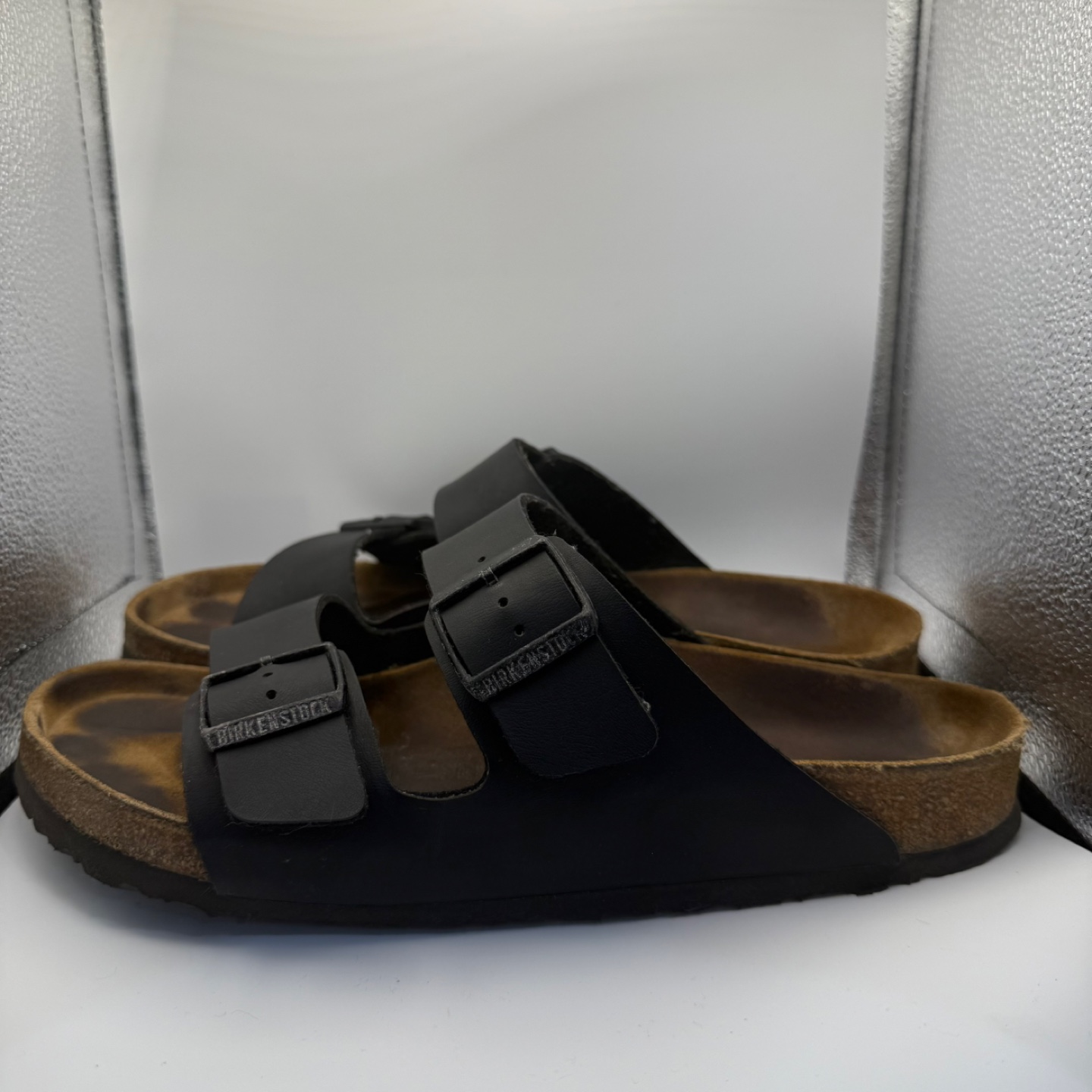 Birkenstock Arizona Black Leather Sandals Size 42 - photo 2