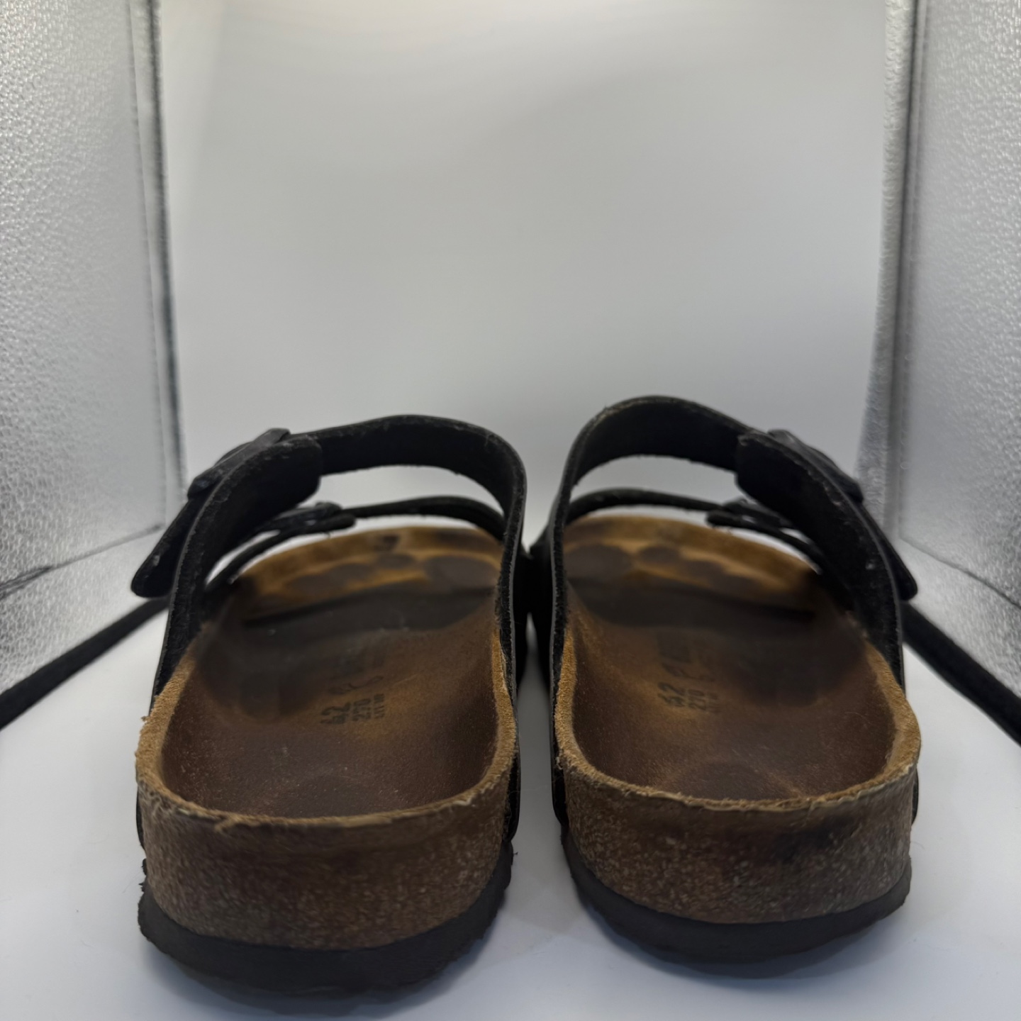 Birkenstock Arizona Black Leather Sandals Size 42 - photo 3