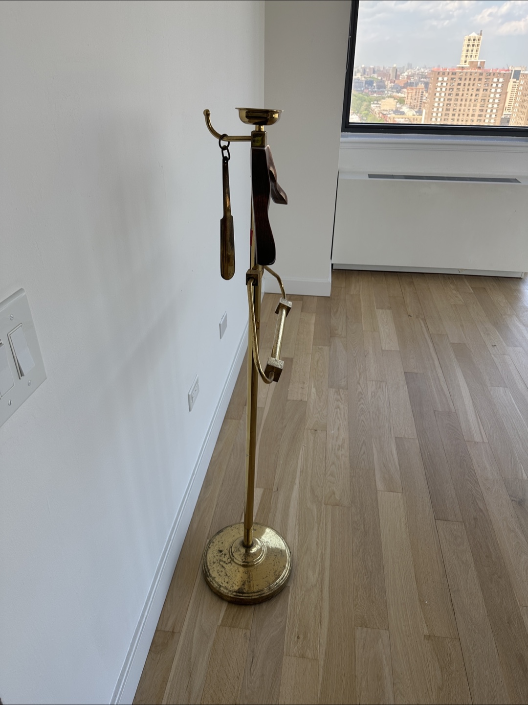 Vintage Brass and Wood valet stand - photo 2