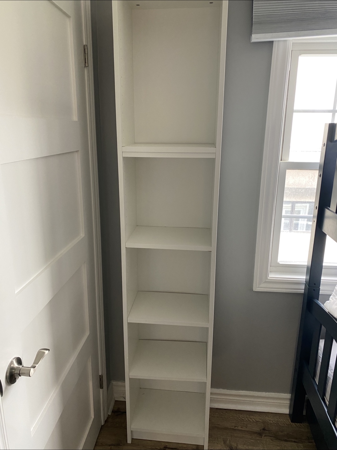 White 5-shelf bookcase