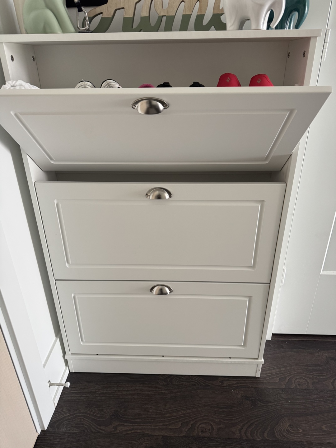 White Shoe Storage Cabinet