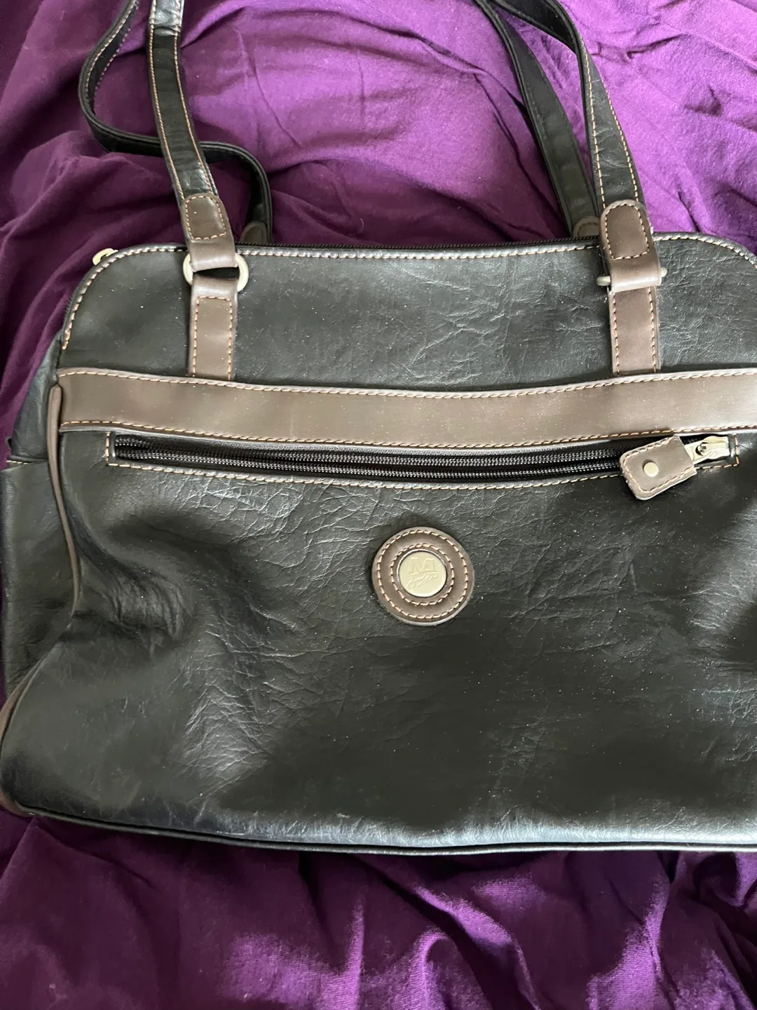 Black Leather-look Shoulder Bag thumbnail