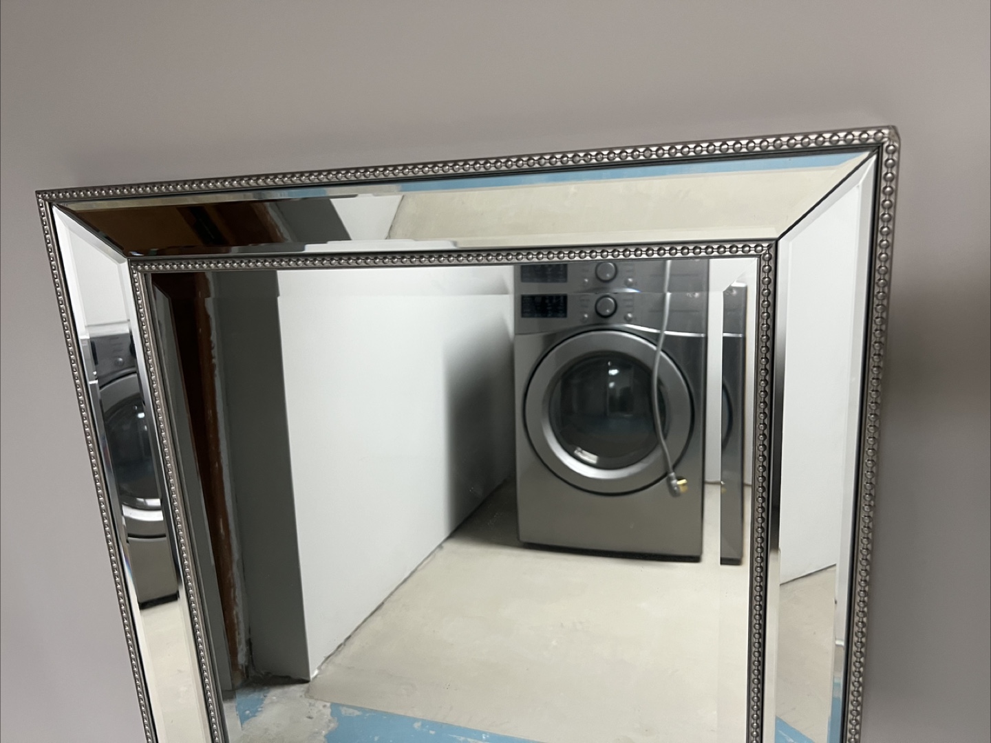 Full-Length Beveled Mirror with Silver Frame - photo 3