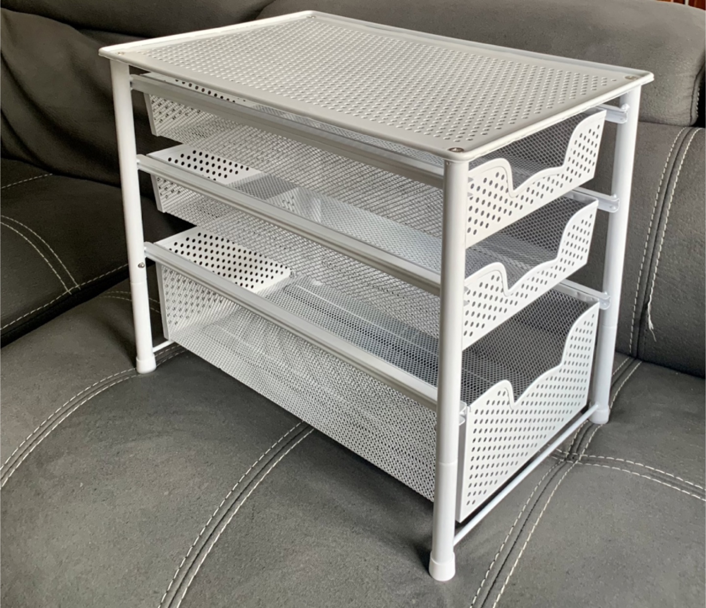 IKEA White 3-Tier Metal Drawer Organizer