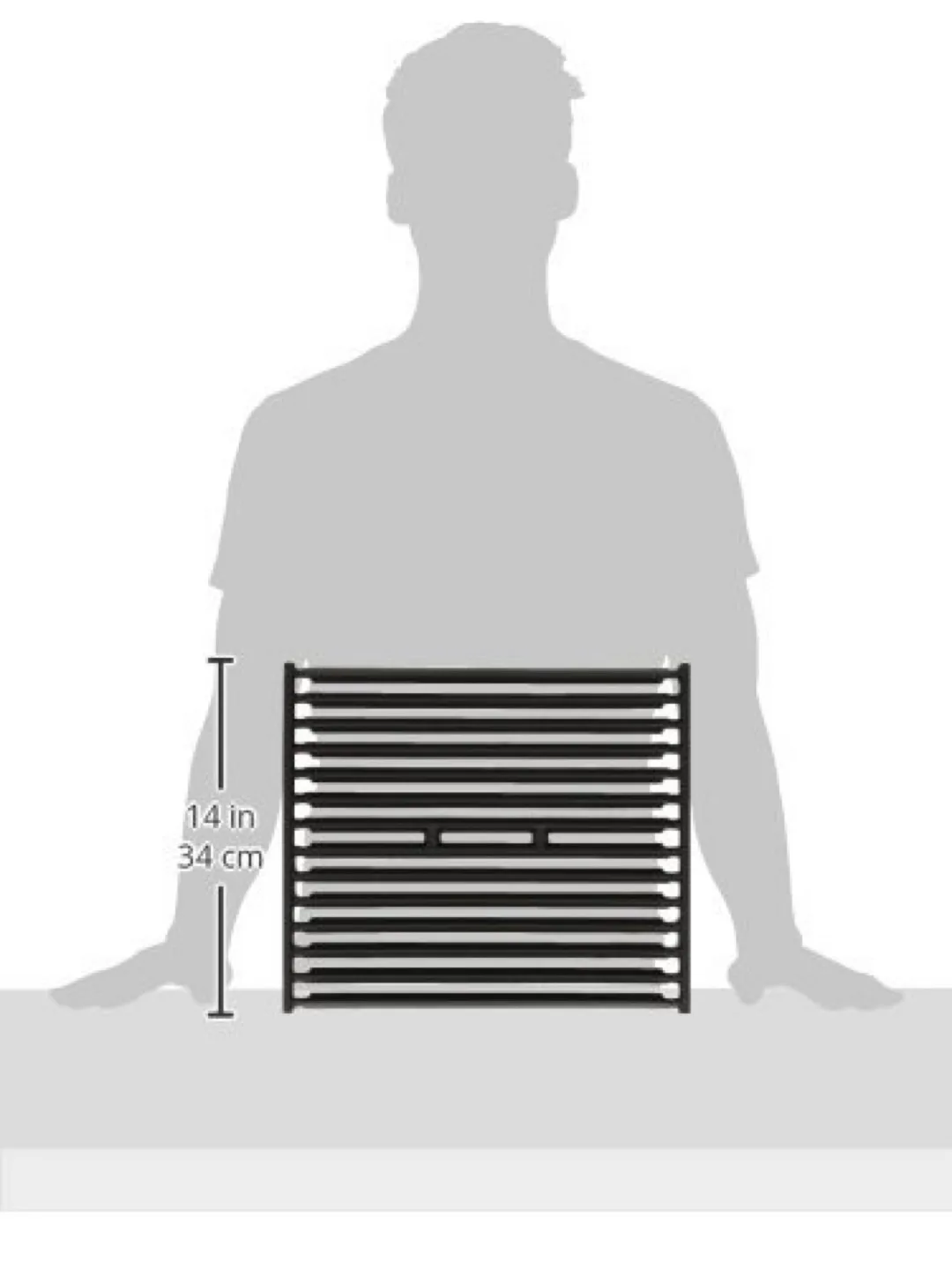 Durable 25.5" x 15" Matte Cast Iron Cooking Grid Set image indicator(3)