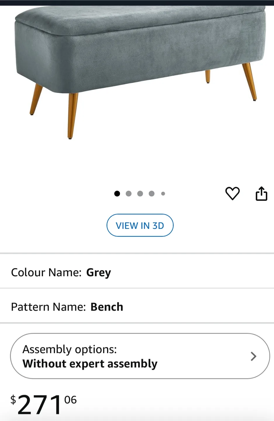 Velvet Storage Ottoman Bench image indicator(7)