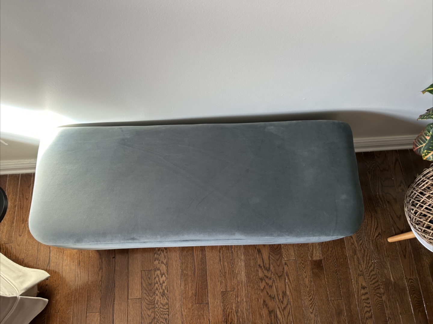 Velvet Storage Ottoman Bench - photo 2