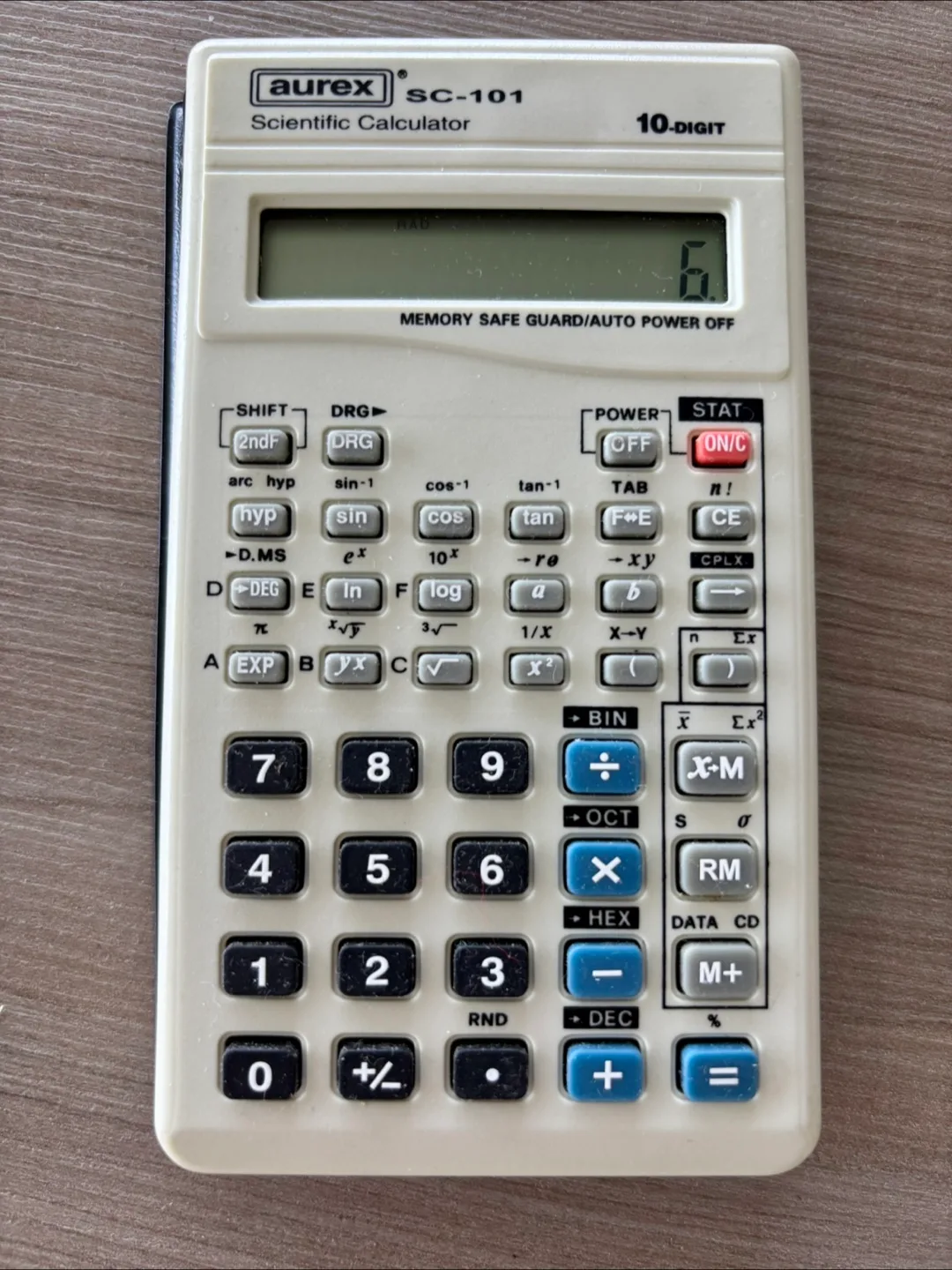 Vintage Aurex SC-101 10-Digit Scientific Calculator with Case image indicator(2)