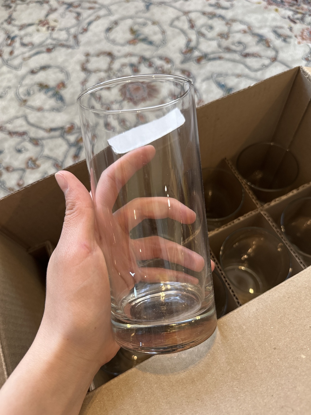 Set of 8 Clear Glass Tumblers - photo 2