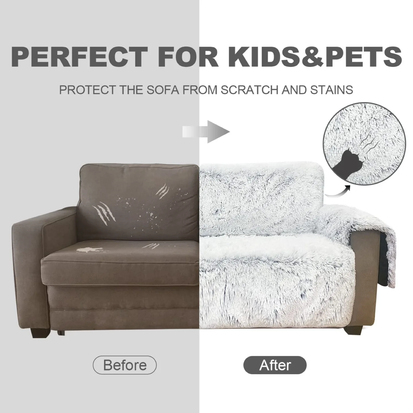 NEW Plush Sofa Cover, Oversized Sofa, 78" Seat Width image indicator(4)