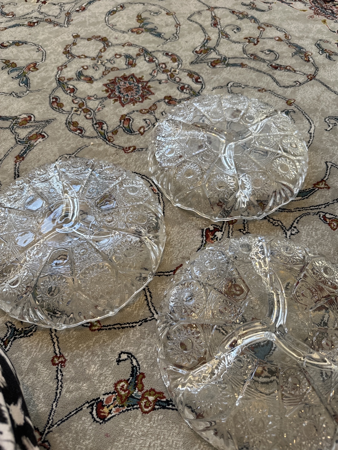 Set of 5 Vintage Glass Divided Serving Dishes - photo 2