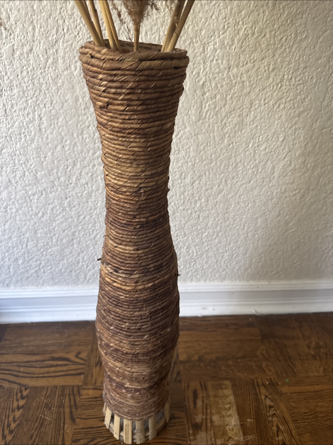 Tall Woven Vase with Pampas Grass - photo 3