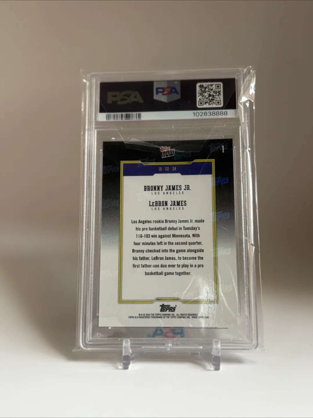 Father son B.James/ L. James TOPPS Card image indicator(2)