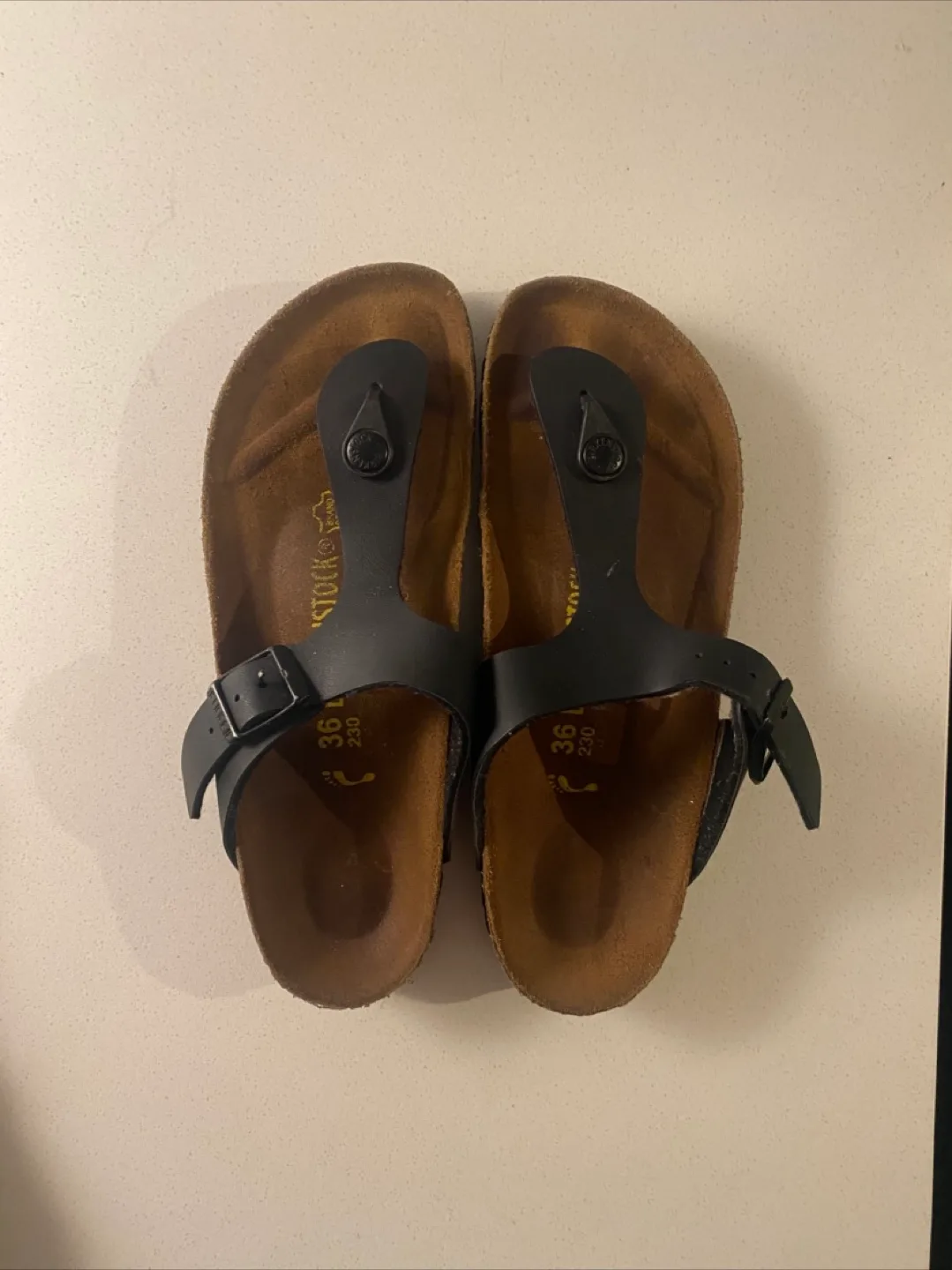 Kids Black Birkenstock Sandals - Size 5/5.5 thumbnail
