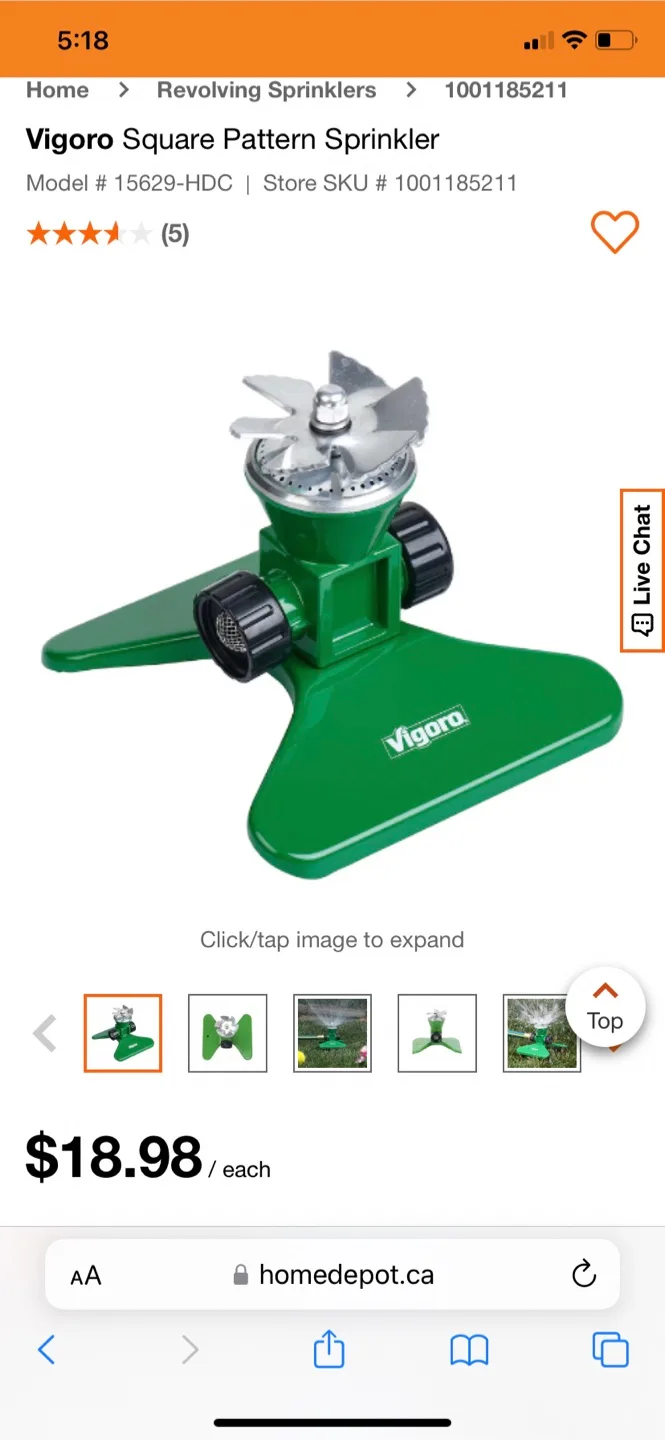 Vigoro Square Pattern Sprinkler thumbnail